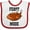 White and Red, variant on Inktastic Thanksgiving Feast Mode Turkey Football Boys or Girls Baby Bib