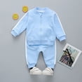 thumbnail image 2 of Kogui Cute Baby Boy Outfits Winter Toddler Boy Fall Winter Clothes Baby Sweatshirts + Pants Set Size 6 12 Months (Light Blue,6-12 Months), 2 of 5