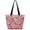 Orange Flower, variant on Tote Bag with Zipper for Women with Bottle Pockets Heavy Duty Casual Anti-water Cloth Shoulder Handbag, Orange Flower
