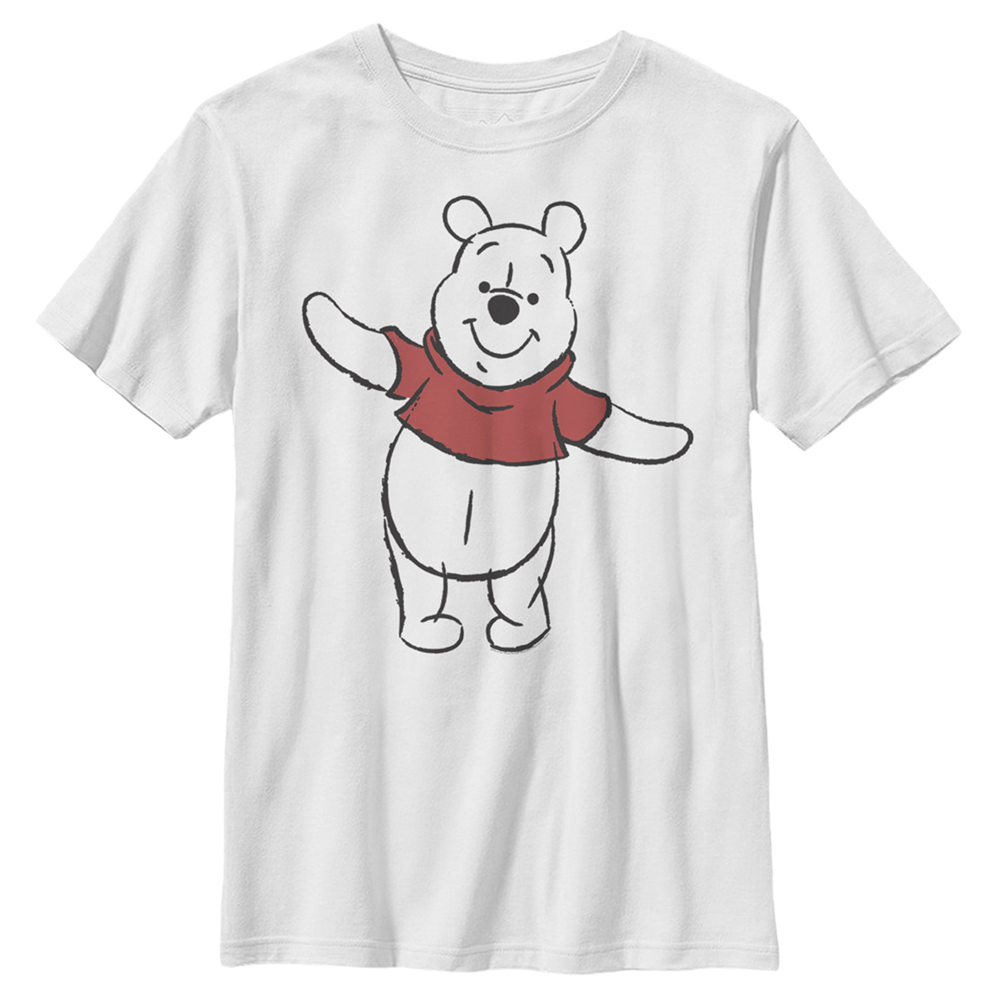 the Graphic Sketch Red Athletic Pooh Large Heather Bear Shirt With Boy\'s Winnie Tee