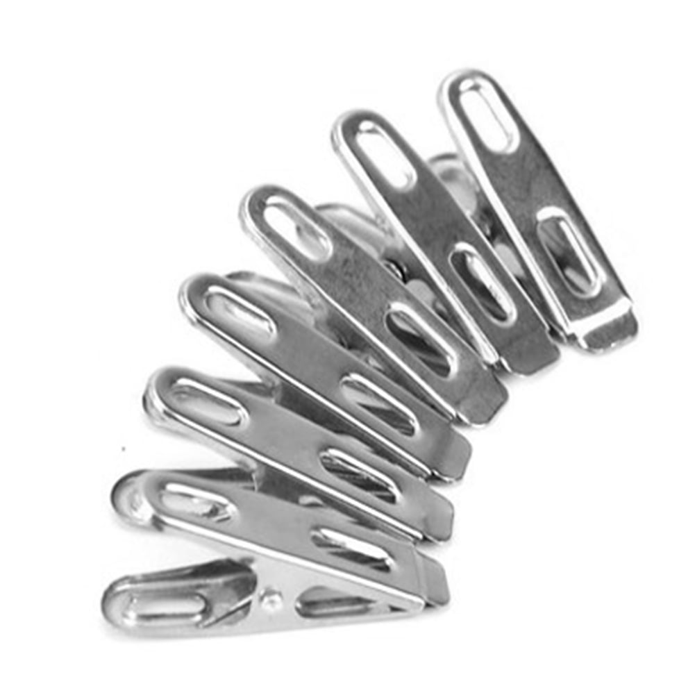 Vinsani Pack of 20 Stainless Steel Spring Loaded Metal Laundry Clothes Clip Pegs