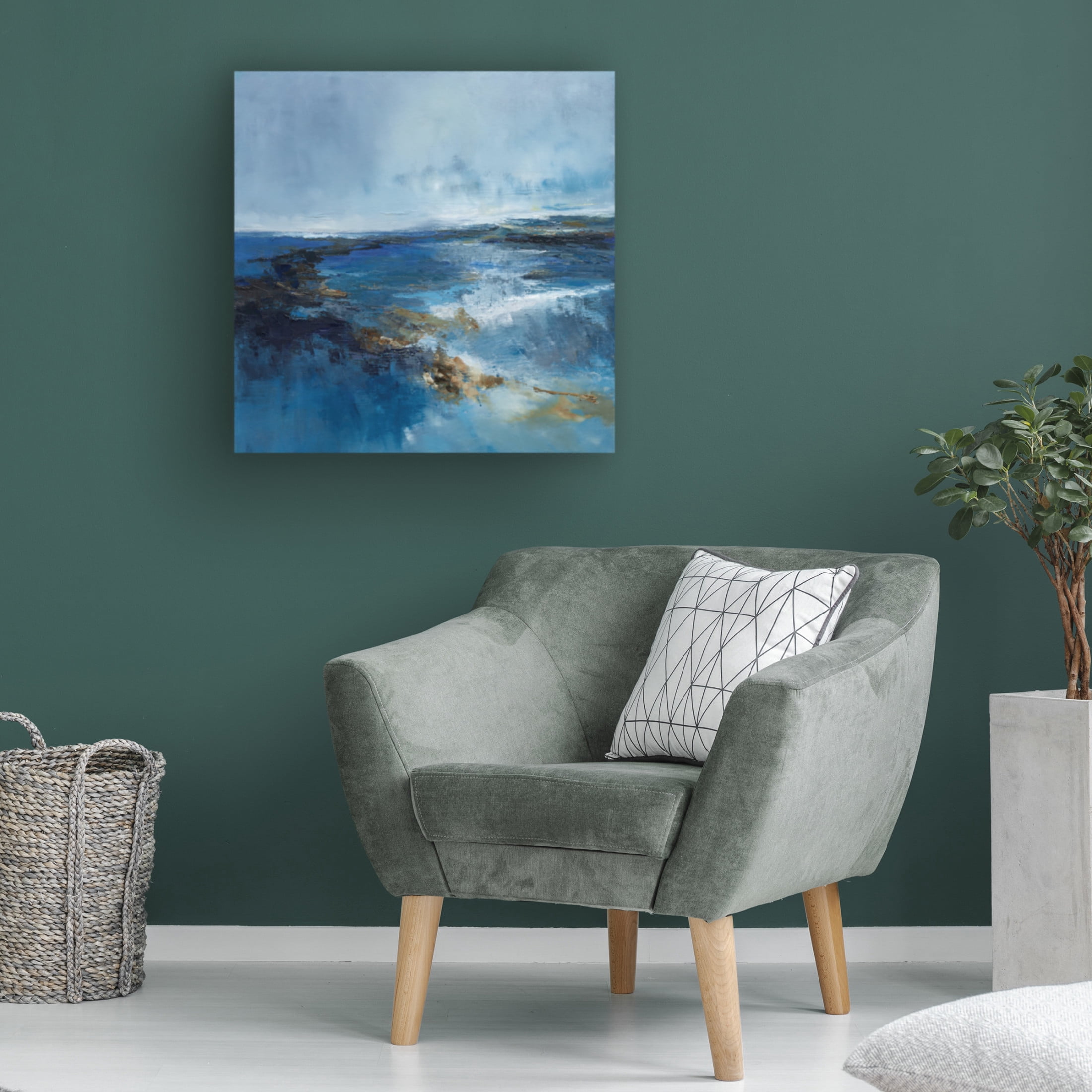 Canvas Wall Art - Patrick Dennis 'Rain Wash' Wall Art for Living Room, Bedroom, or Office Décor by Trademark Fine Art - 18 x 18 Inches