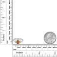 thumbnail image 6 of Gem Stone King 925 Silver and 10K Yellow Gold Brown Tiger Eye and White Created Sapphire Engagement Ring for Women | 1.75 Cttw | Oval 8X6MM | Gemstone Birthstone | Size 7, 6 of 6