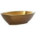 thumbnail image 3 of VeZee's Gold 80oz Oval Shaped Disposable Plastic Serving Luau Bowls to serve Salad, Snack and Food in Elegant Parties, Hotel & Restaurant. 2Ct, 3 of 4