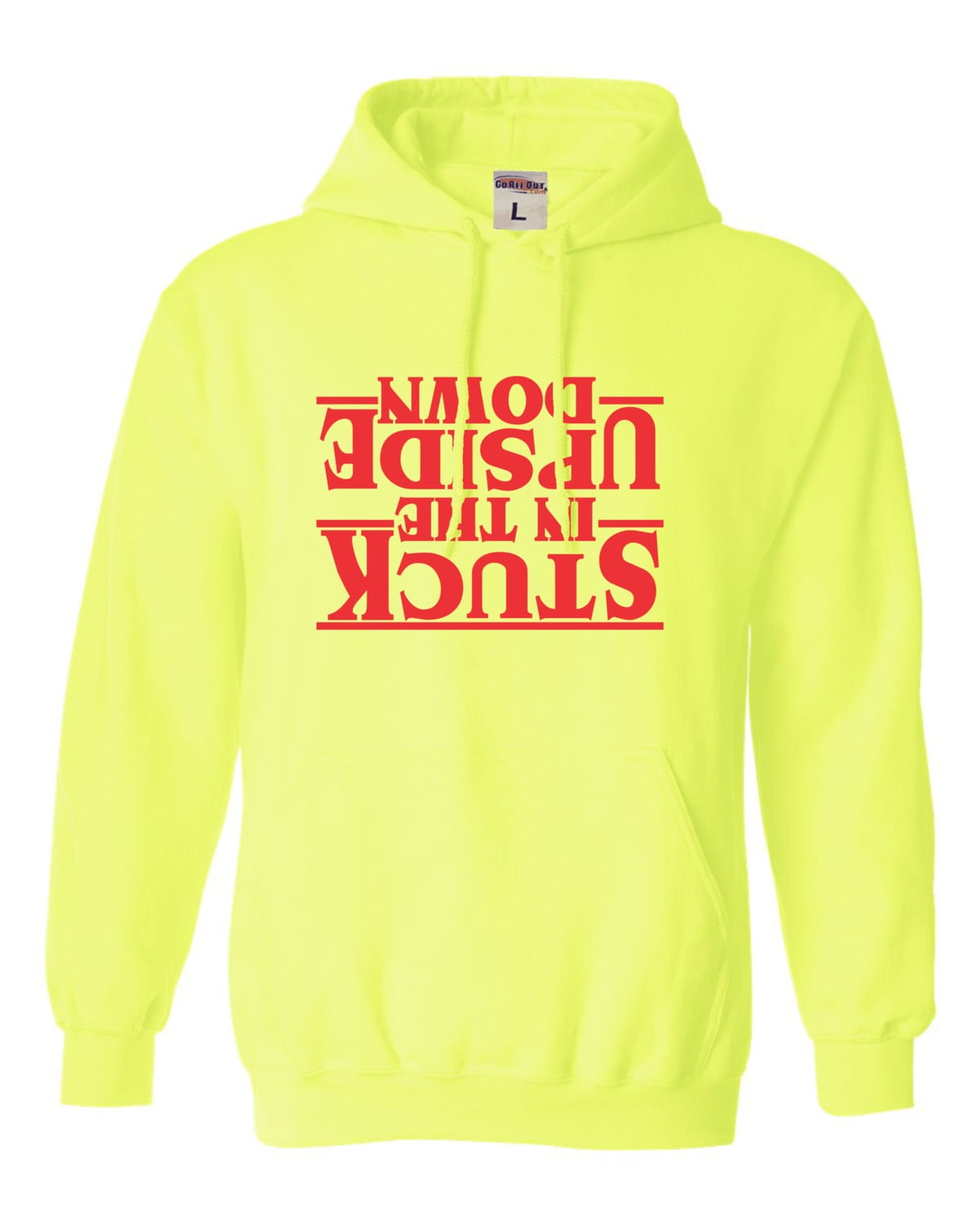 stuck in the upside down hoodie