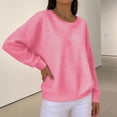 thumbnail image 5 of ABATAB Long Sleeve Tops for Women Round Neck Knit Summer T Shirts Loose Fit Comfort Tee Classic Lounge Outfits Clothing, 5 of 6