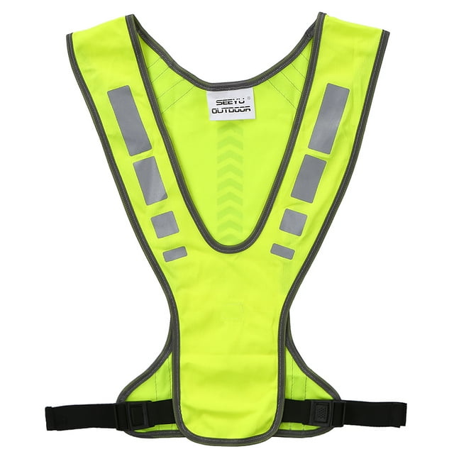 High Visibility Safety Vest Outdoor Sports Running Cycling Reflective Vest with Pockets