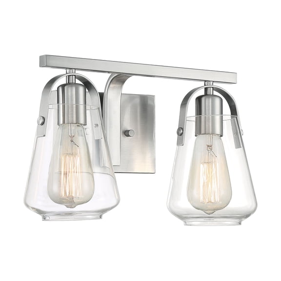 Skybridge 2 - Light Brushed Nickel/Silver Industrial Wall Sconce