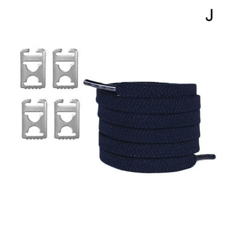 

Flat No Tie Lazy Shoe Laces No-Tie Elastic Shoelaces O7B8 New Buckles With M8O8