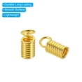thumbnail image 4 of Unique Bargains Cord End Caps, 100Pcs 4x9mm Metal Spring Coil End Tips Crimp Terminators Caps Gold Tone, 4 of 5