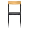 thumbnail image 3 of Pemberly Row Indoor/Outdoor Patio Dining Chair in Black Transparent Amber, 3 of 9