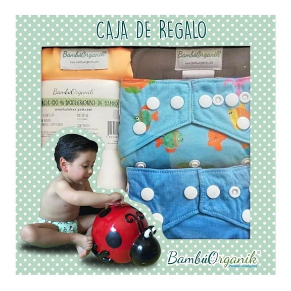 Pañales de Tela BambúOrganik Caja de Regalo para Niño