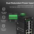 thumbnail image 4 of Conmutador Ethernet Steloproad Industrial de 8 puertos Gigabit PoE, 4 of 7
