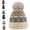 White, variant on Winter Knit Beanie Hat for Boys Girls 3-8 with Faux Pom Warm Fleece Lined