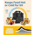 thumbnail image 2 of HOTOR Double-Layer Insulated Lunch Box for Men & Women, Leakproof Cooler for Work, Travel & Picnic, 11.1" x 9.7" x 6.7", Black, 2 of 10