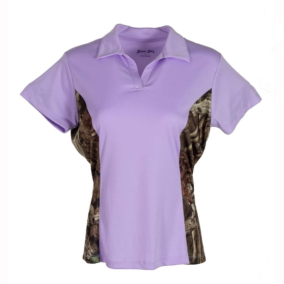 Mossy Oak Women's Short Sleeve Polo with Camo Insert