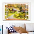 thumbnail image 1 of Adhesivo de pared realista con vistas a la ventana, paisaje panorámico, 60 x 90 cm, 1 of 3