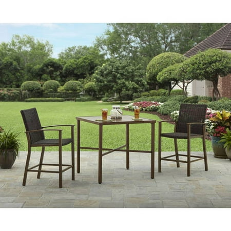 Better Homes and Gardens Tyne Creek 3pc High Bistro Set - Walmart.com