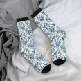 thumbnail image 5 of Vsdgher Vintage Floral Birds Crew Socks for Men & Women, Breathable Casual Athletic Ankle Socks, 5 of 6