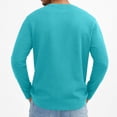 thumbnail image 6 of Inglocry Mens Long Sleeve T Shirts Casual Crew Neck Tee Shirts Lightweight Soft Pullover Tops Turquoise 2XL, 6 of 10