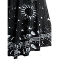 thumbnail image 4 of Vestido Talla Extra con Escote Pico de Galaxia Irregular Rosegal  Vestidos Estampados Tallas Grandes, 4 of 5