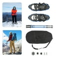thumbnail image 3 of Youth Snowshoes Set 21-Inch, Blue Aluminum Frame with Trekking Poles, 66-154LB Load Capacity for Teens and Women, 3 of 18