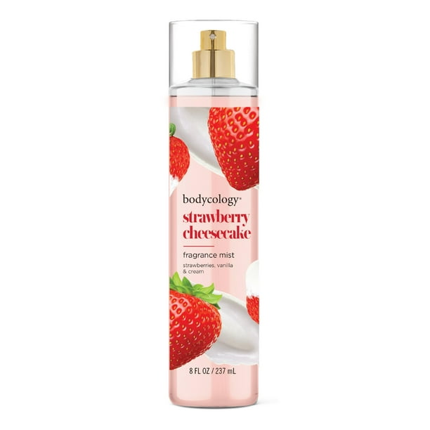 Tarta de queso con fresas Body Mist Bodycology, 240 ml, de larga duración