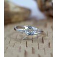 thumbnail image 4 of HeartsAndYou 1ct Engagement Ring for Women Pear Cut Moissanite Bypass Solitaire 18k White Gold Over Silver, 4 of 9
