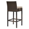 thumbnail image 4 of Modway Conduit Outdoor Patio Wicker Rattan Bar Stool in Brown Mocha, 4 of 11
