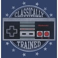 thumbnail image 2 of Boy's Nintendo Classically Trained Pull Over Hoodie Navy Blue Heather Medium, 2 of 4