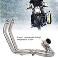 thumbnail image 4 of Sistema de escape completo para motocicleta, conexión de tubo delantero circular para Kawasaki Z650 Ninja 650 (plateado), 4 of 12