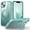 Green, variant on TECH CIRCLE Case for iPhone 15 6.1" 2023 - Translucent Back Sturdy Rotating Kickstand Shell Cover Compatible with MagSafe with Phone Ring Holder, Blue