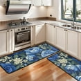 thumbnail image 3 of Kitchen Rugs Sets Of 2,Pioneer Flower Floral Print Pattern Anti Fatigue Kitchen Mat Rugs Non Slip Washable,Decorative Kitchen Floor Mats for Kitchen,Sink,Laundry,17"x47"+17"x47", 3 of 5