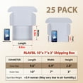 Yidomto 10x7x3 White Small Shipping Boxes - 25 Pack Corrugated