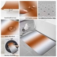 thumbnail image 6 of Gray Orange Bath Mat 3 Piece Bathroom Rug Set, Modern Gradient Geometric Non Slip Bath Rug Contour Mat and Toilet Lid Cover, Absorbent Shower Mats Soft Bath Rugs and Mats Sets, 6 of 8