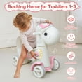 thumbnail image 7 of Wdmiya 4 in 1 Rocking Horse for Toddlers 1-3 Years Old, Baby Rocking Toy Fun Birthday Gift for 1+ Boys Girls, Ride on Toy with Detachable Balance Board，Balance Bike with Push Handle, Pink, 7 of 7