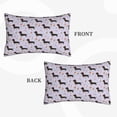 thumbnail image 2 of Uemuo Dachshund Dog Print Throw Pillow Case – Cozy & Soft Cushion Cover, Hypoallergenic Pillow Case for Sleeping, Perfect for Women with Envelope Closure-16"x24", 2 of 6