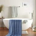 thumbnail image 4 of Mecorevxz Velvet Bath Towels 70 x 140 Inches,Extra Large & Light Weight,Quicker to Dry,Super Soft & Absorbent,Suitable for Wrap Yourself in,Navy, 4 of 5