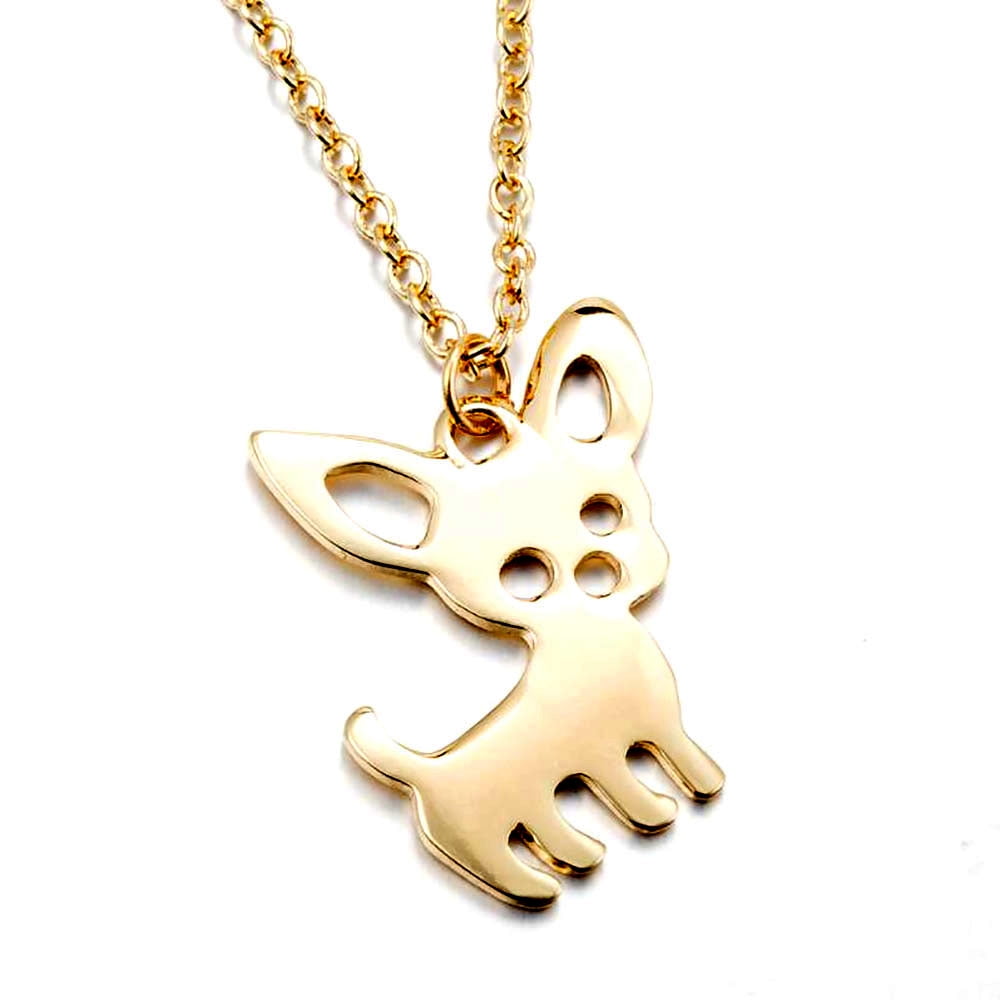 Tinker Chihuahua Puppy Dog Pendant Chain Necklace Girls Ginger Lyne