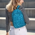 thumbnail image 5 of Balery Blue Glitter Mochila Clásica Impresa Básica para Viaje, Mochila Escolar Resistente al Agua, Mochila de Lona con Correas Ajustables-Small, 5 of 5