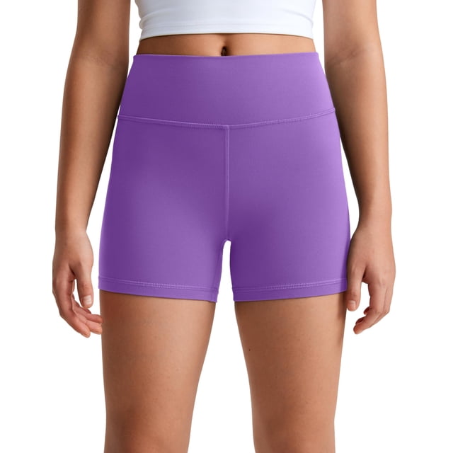 Shorts CRZ YOGA Butterluxe Deportivo de Cintura Alta Lila Talle L