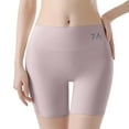 thumbnail image 2 of KHONTS Women's High Waisted Seamless Boxer Underwears Ice Silk Tummy Control Butt Lift Underpants Pink XXXL, 2 of 4