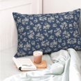 thumbnail image 2 of Spring Flower Pillow Covers 12x20 Chinoiserie Navy Blue Floral Farmhouse Decor Throw Pillows Case for Couch Seasonal Pillowcase Outdoor Decorative Cushion Case for Sofa Bed Decorations Set of 2, 2 of 5