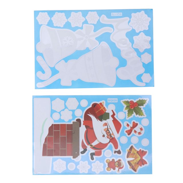 Calcomanías De Ventana De Navidad, Operación Simple, Colores Duraderos, Exquisitas Hermosas Pegatinas De Navidad, Patrones Lindos Para Vidrio Para Ventana Anggrek Christmas Stickers
