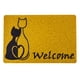 thumbnail image 1 of Tapete Café Claro C/ Gatos "Welcome" 40x60, 1 of 2