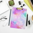 thumbnail image 7 of FMSHPON Marble Galaxy Tie Dye Printing Clipboard Hardboard Wood Nursing Clip Board and Pull for Standard A4 Letter 13x9 inches, 7 of 7