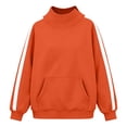thumbnail image 6 of GZWYHT Womens Mock Neck Sweatshirt Fall Sweatshirts for Women Funnel Neck Sweatshirt Long Sleeve Sweatshirt Oversized Mock Neck Sweatshirt Long Sleeve Turtleneck Tops Orange 3XL, 6 of 6