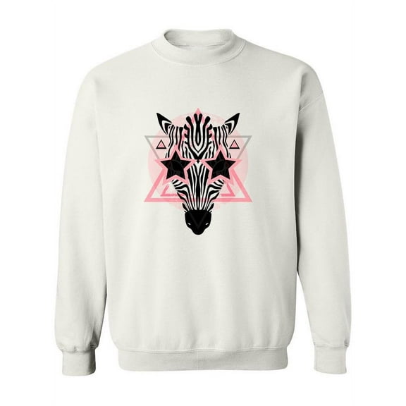 Pink Tribal Pattern Zebra Sweatshirt Women -Image by Shutterstock, Female x-Large
