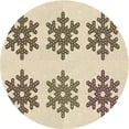 thumbnail image 1 of Ahgly Company Indoor Round Patterned Wheat Beige Area Rugs, 3' Round, 1 of 1