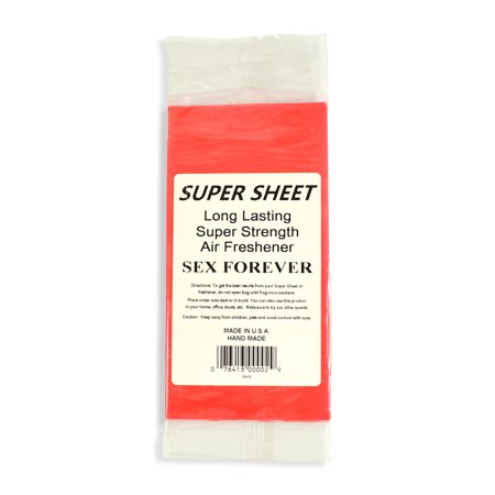 Jenray Super Sheet Small (7.5"x3.75") Under Seat Car Air Freshener (Sex Forever)